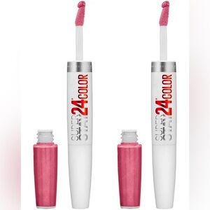 2X Maybelline SuperStay 24 Color Lipstick #100 very cranberry ( Firm price )